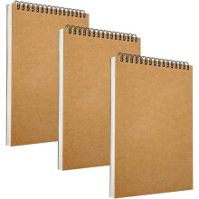 3Pack A4 Sketch Pad Sketch Books Spiral Bound Hardback160GSM Sketch Books Drawing Paper with Acid Free Art Books 60 Pages (A4-3Pack)