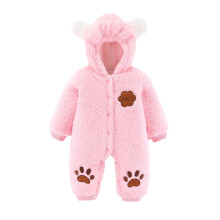Abbigliamento invernale per neonati e bambine, tutina calda con orecchie di animali e artigli d'orso, pagliaccetto con cappuccio, abbigliamento per