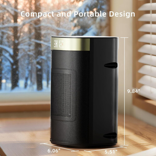 Φορητή κεραμική θερμάστρα χώρου PTC 1500W, 5 λειτουργίες, 2