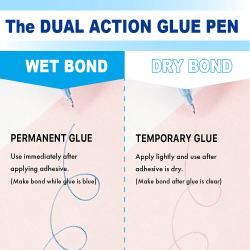 Zig 2-Way Glue Pen Carded-Jumbo Tip, Other, Multicoloured 2