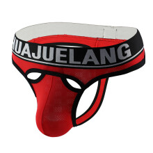 Cueca fio dental masculina sexy 2025 Fashion, boxer respirável, roupa de dormir vermelha
