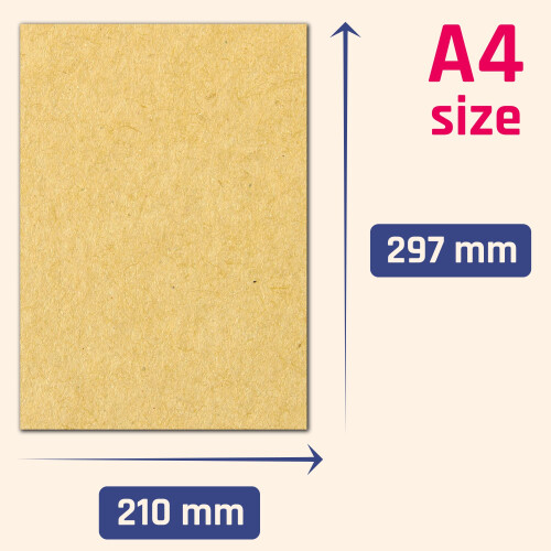100 Sheets, Brown Kraft Paper A4 Sheets, 100gsm 1