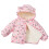 Giacca stampata per bambini con cappuccio e cerniera, tasca, foderata in pile, capospalla invernale per bambini e bambine. 2