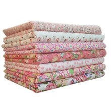Cotton Craft Fabric Bundles Patchwork,Fabric Fat Quarters Bundle 7PCS 50 x 50cm Fat Sewing Patchwork Different Pattern Cloths DIY Scrapbooking