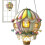Lanterna solare con design a mongolfiera per giardino esterno 4