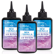 JDiction UV Resin 300g, Super Crystal Clear UV Resin Solar Cure Sunlight Activated Hard Resin Kit for Jewelry Making, Casting and Coating, DIY Crafts