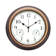 Outdoor Garden Retro Clock Waterproof Temperature Measurement Hygrometer 12 Inchesretro Thermometer Hygrometer Clock C