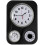 9.5"x12.5" Retro Kitchen Wall Clock with Thermometer & 60-Min Timer – Black 1
