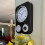 9.5"x12.5" Retro Kitchen Wall Clock with Thermometer & 60-Min Timer – Black 5