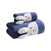 Ensemble de 2 serviettes de bain Elainilye Lapin, ultra douces et absorbantes, motif Pâques - Comprend des serviettes pour les mains et des