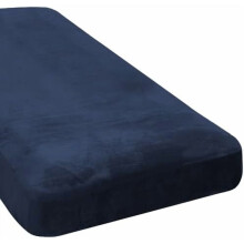 Husă extensibilă din catifea pentru canapea în formă de L, compatibilă cu stânga/dreapta, bleumarin (1 bucată)