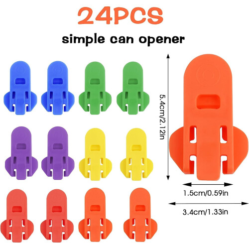24-Pc Drink Shield & Soda Protector – Plastic Can Tab Cover, Compatible with Coke, Beer, Soda 2