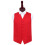 DQT Red Plain Satin Wedding Waistcoat - 48" 1
