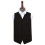 DQT Black Plain Satin Wedding Waistcoat - 50" 1
