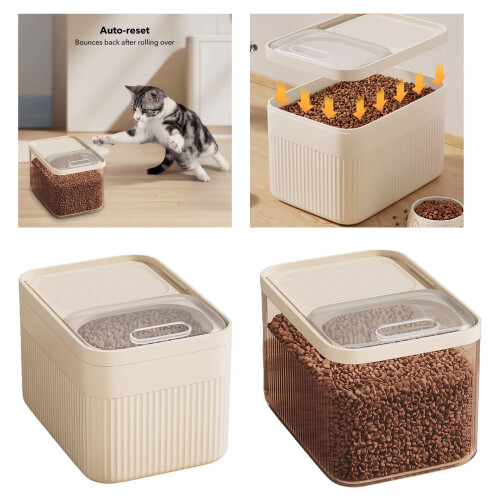 Lufttæt foderbeholder, opbevaringsbeholder til hundefoder, holdbart design til opbevaring af hunde-/katte-/fuglefoder, holder tørfoder frisk, 3,2 2