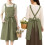 Cotton apron with pockets vintage style women's kitchen 1