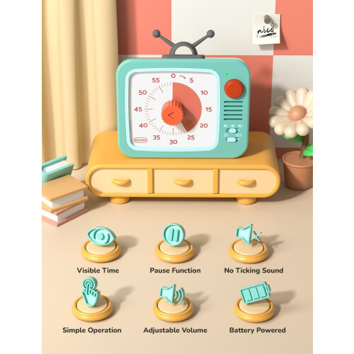 Kids Visual Timer with Pause Function 60-Minute 1