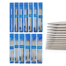 Double Pointed Knitting Needles - ShiningUU 65-Piece Set 15cm Short Metal Knitting Needles for Beginner | 1.5-5.0mm Needle Sizes for Sock Knitting