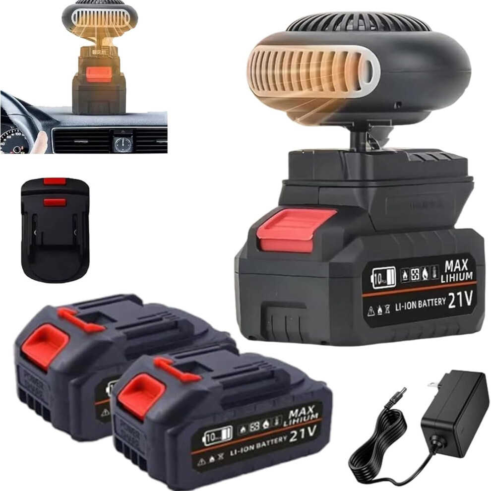 Portable Battery-Powered Space Heater, Car Heater Compatible With 1500Mah Rechargeable Batteries, For Defogging Windows & Camping 9130661723015