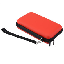 Hartschalen-Tragetasche kompatibel mit Nintendo 3DS, New 3DS, NDSI, NDSL, New 2DS XL II/Rot