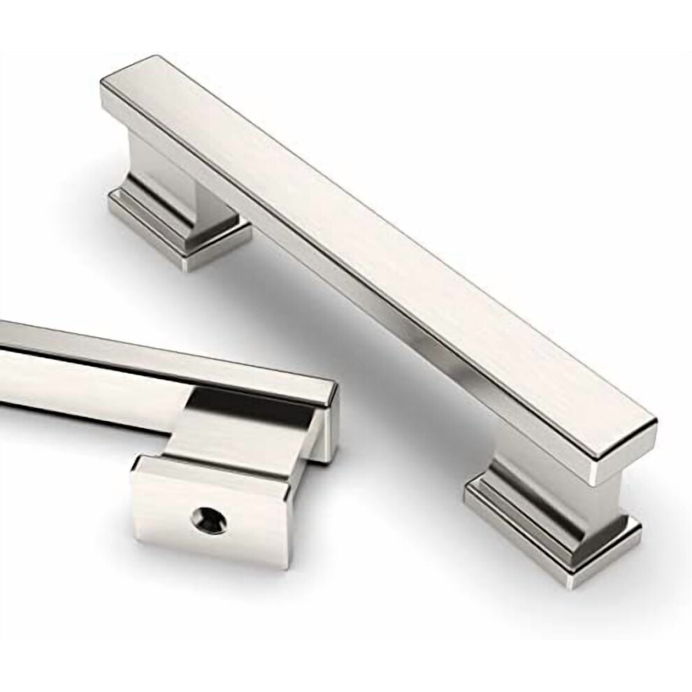 6 Pack 3.75 Inch(96mm) Brushed Satin Nickel Kitchen Cabinet Handles, Cabinet Pulls Kitchen Cabinet Hardware for Cupboard Drawer Pulls