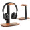 Supporto per cuffie in legno di noce con base contenitore 1