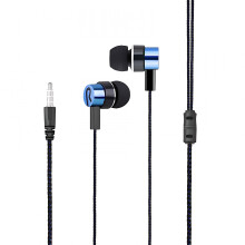 2-Pack Wired Earbuds 3.5mm, Stereo In-Ear Headphones with MIC & 1m Braided Cord—Compatible with MP3, CD Player, Phone, Laptop, PC, Tablet