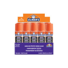 Elmer's Disappearing Purple Glue Sticks | Dries Clear | Great for Schools & Crafting | Washable & Child-Friendly | 22g | 10 Count