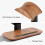Supporto per cuffie in legno di noce con base contenitore 3