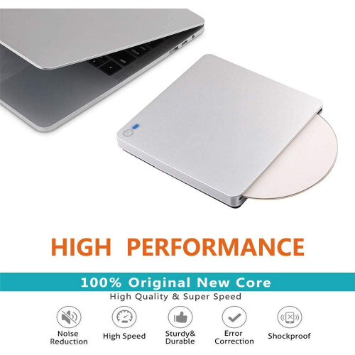 CAPIVO Εξαιρετικά Λεπτή Εξωτερική Μονάδα DVD – USB3.0 & Type-C, Εγγραφέας CD/DVD με Υποδοχή και 2