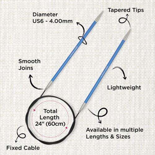 KnitPro Zing Fixed Circular Needles 40" (100cm) | Size 4.00mm 2