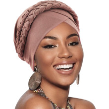 1 buc femei africane turban capace dublu pre-legate răsucite turbane pentru femei eșarfă pentru femei păr înfășoară acoperi Beanie