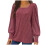 Blusas Lenago femininas plus size da moda, manga comprida, estilo pulôver, cor sólida. 2