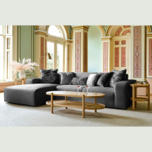 (Left Hand Chaise, Velvet Steel) Chaise Lounge Chaise L Shape Corner Sofa Chaise Longue Settee Couch Loveseat