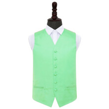 Mint Green Plain Satin Wedding Waistcoat - 42"