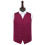 DQT Burgundy Plain Satin Wedding Waistcoat - 38" 1
