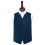 DQT Navy Blue Plain Satin Wedding Waistcoat - 40" 1