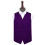DQT Purple Plain Satin Wedding Waistcoat - 46" 1