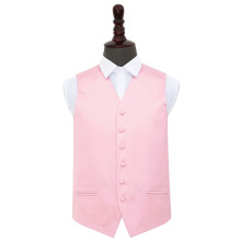 Baby Pink Plain Satin Wedding Waistcoat - 40"
