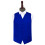 DQT Royal Blue Plain Satin Wedding Waistcoat - 46" 1