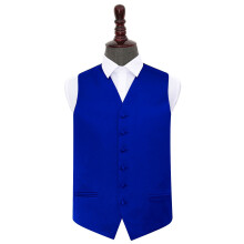 Royal Blue Plain Satin Wedding Waistcoat - 38"