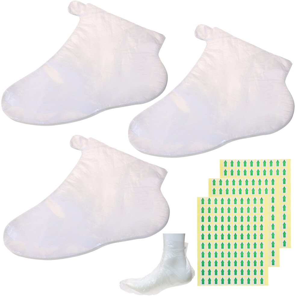 300 Pack Plastic Foot Covers Disposable Spa Liners for Moisturizing Paraffin Wax Pedicure