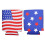 KALLORY Patriotic Can Sleeves Flag Pattern 2Pcs 5.1Inches 1