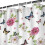 Cortina de chuveiro com estampa floral, 183 x 183 cm (72 x 72 polegadas), com 12 ganchos. 3