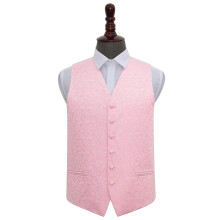 Baby Pink Swirl Wedding Waistcoat - 42"