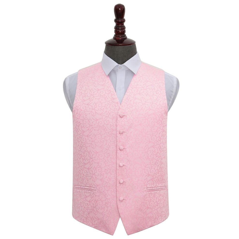 Dqt Baby Swirl Wedding Waistcoat - 38" Pink