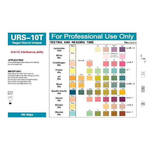 Verpakking van 100 urineteststrips met 10 parameters 2