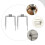Πιρούνια σούβλας Tineasur Silver Iron, πρακτικά, επαναχρησιμοποιήσιμα, ασφαλή για το 2