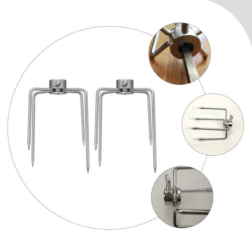Πιρούνια σούβλας Tineasur Silver Iron, πρακτικά, επαναχρησιμοποιήσιμα, ασφαλή για το 1