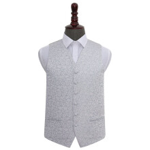 Silver Swirl Wedding Waistcoat - 48"